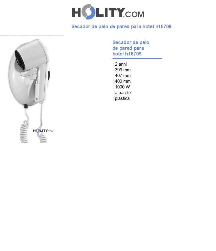 Secador de pelo de pared para hotel h16709