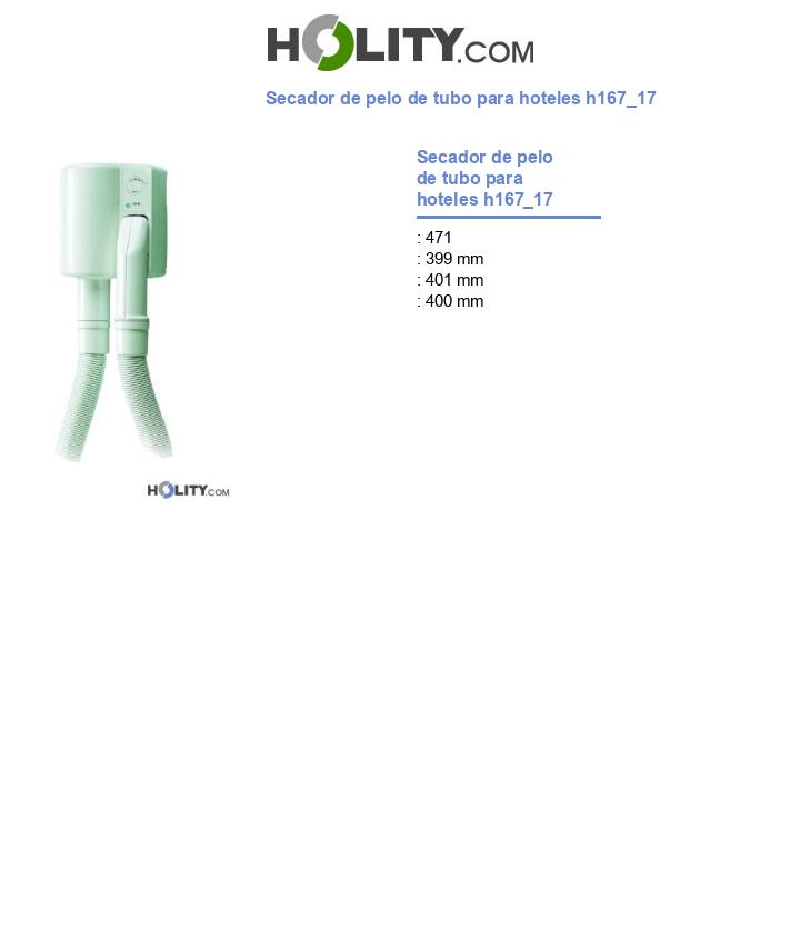 Secador de pelo de tubo para hoteles h167_17