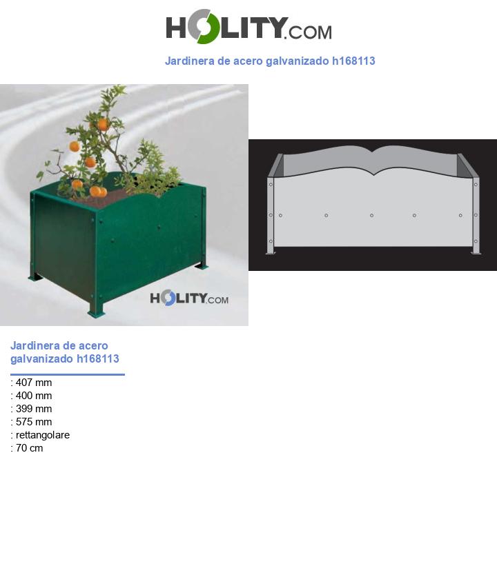 Jardinera de acero galvanizado h168113