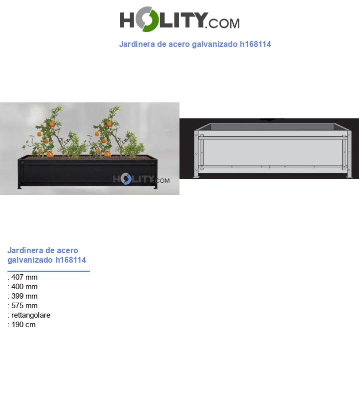 Jardinera de acero galvanizado h168114