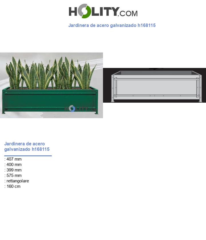 Jardinera de acero galvanizado h168115