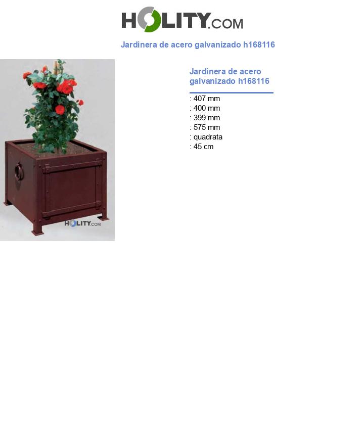 Jardinera de acero galvanizado h168116