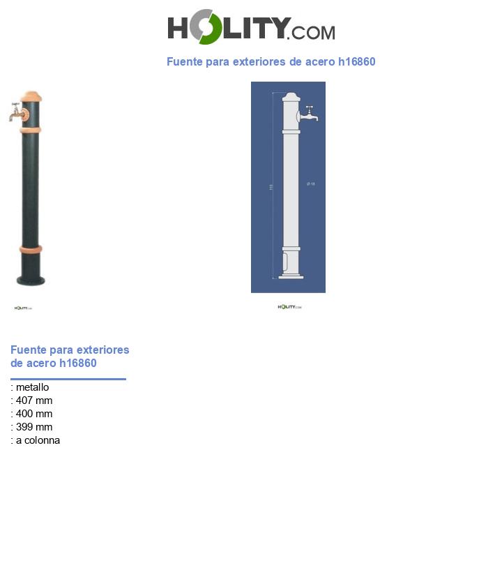 Fuente para exteriores de acero h16860