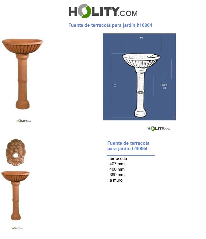 Fuente de terracota para jardín h16864