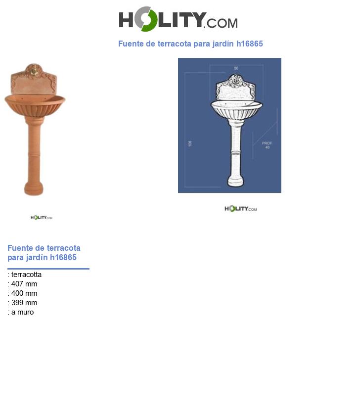 Fuente de terracota para jardín h16865
