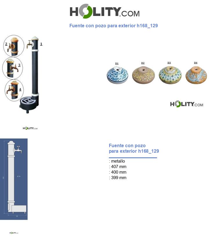 Fuente con pozo para exterior h168_129