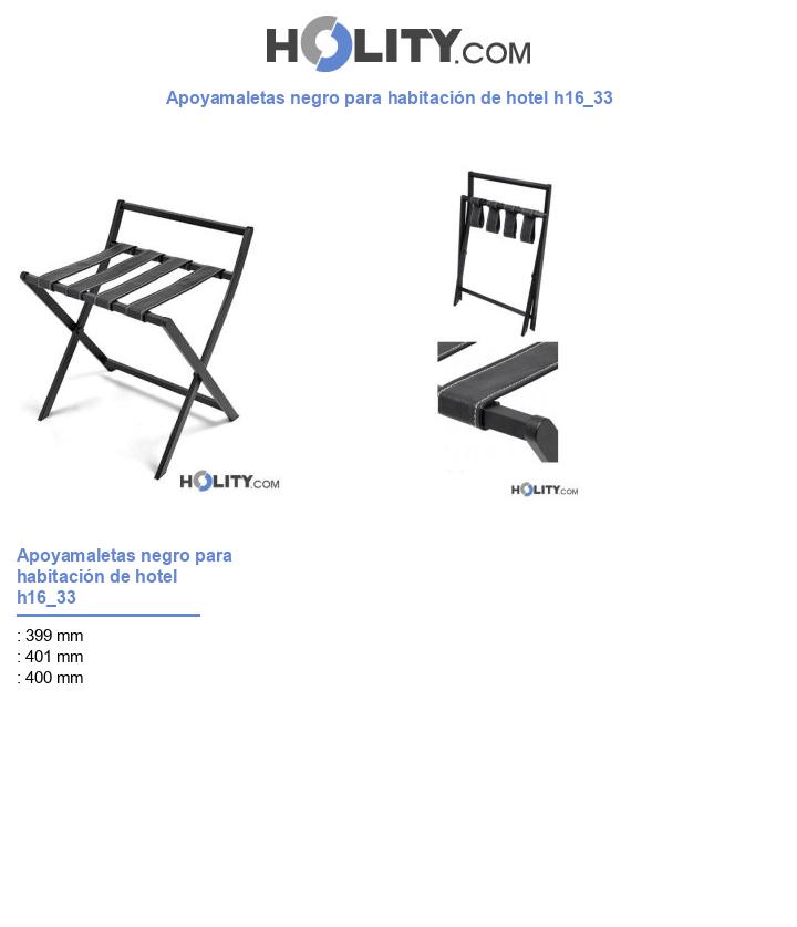 Apoyamaletas negro para habitación de hotel h16_33