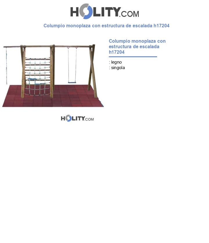 Columpio monoplaza con estructura de escalada h17204