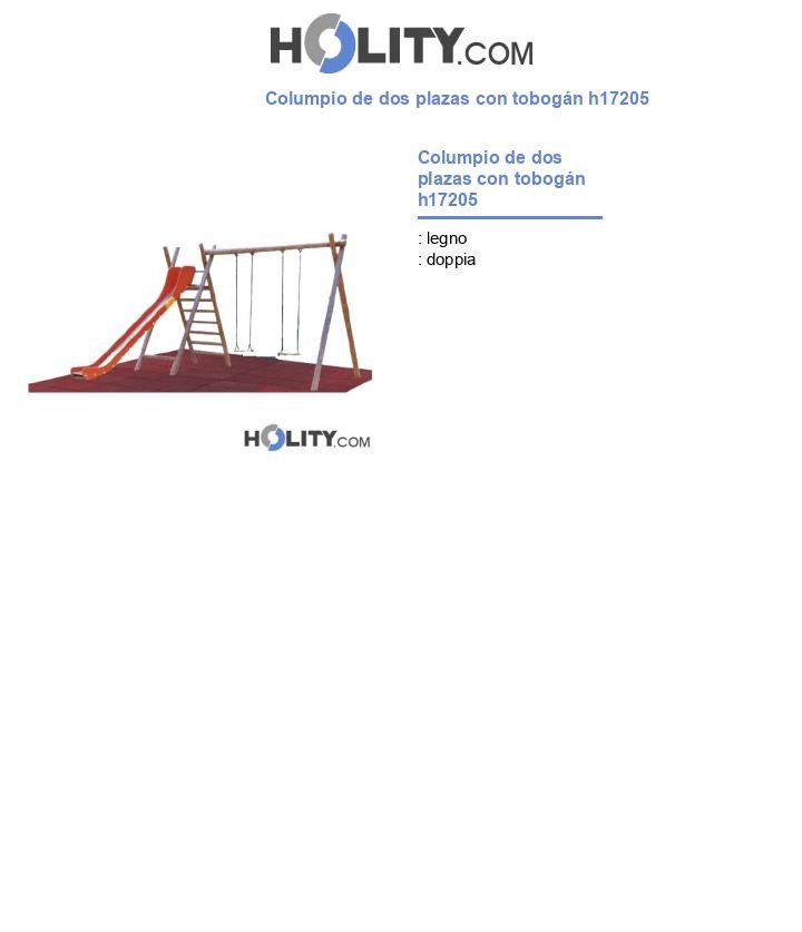 Columpio de dos plazas con tobogán h17205