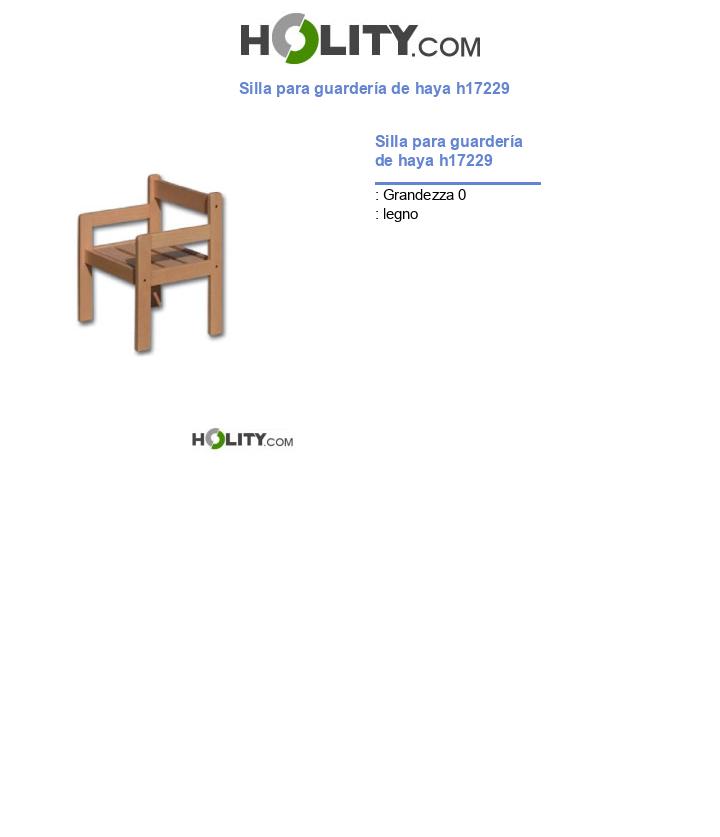 Silla para guardería de haya h17229