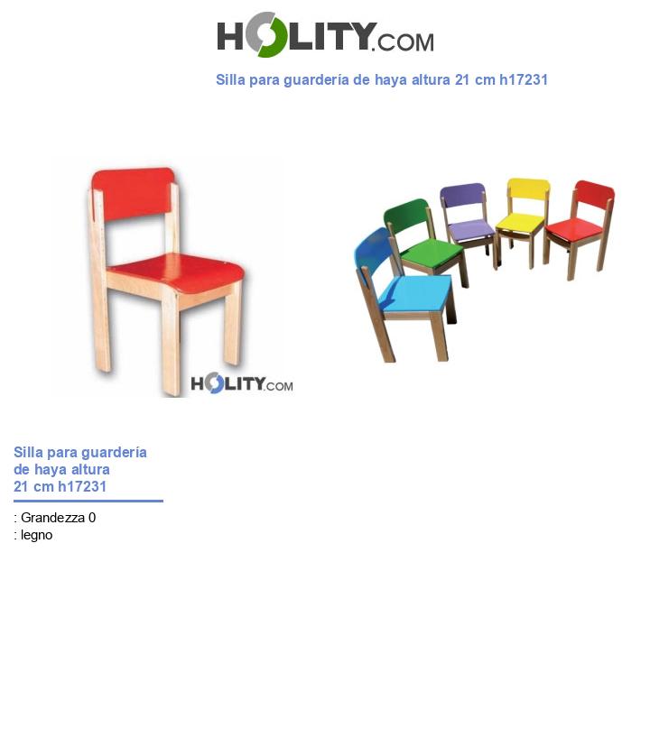 Silla para guardería de haya altura 21 cm h17231