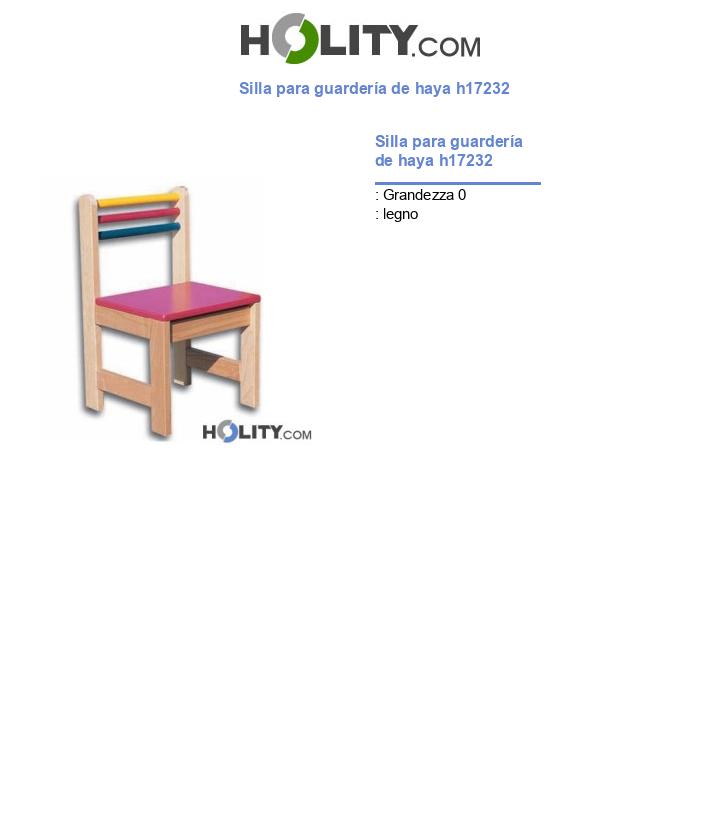 Silla para guardería de haya h17232