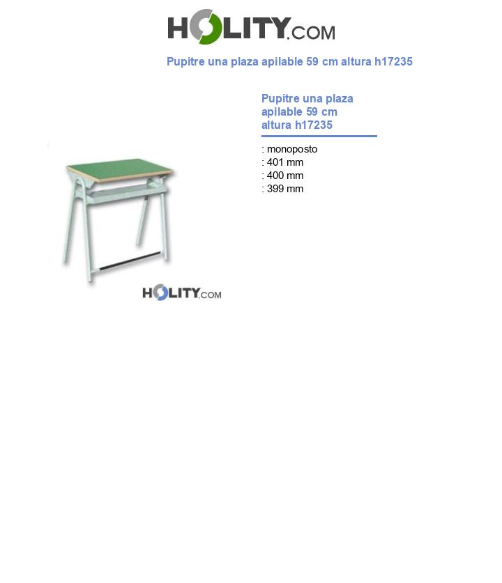 Pupitre una plaza apilable 59 cm altura h17235