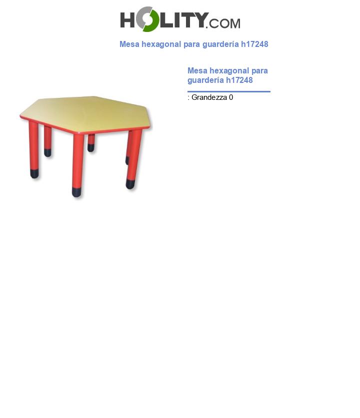 Mesa hexagonal para guardería h17248
