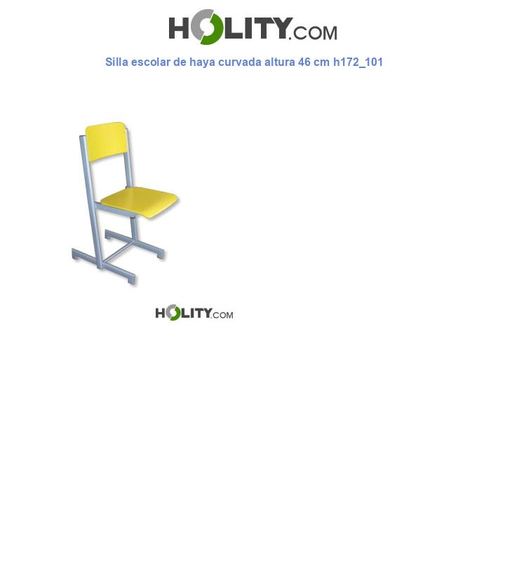 Silla escolar de haya curvada altura 46 cm h172_101