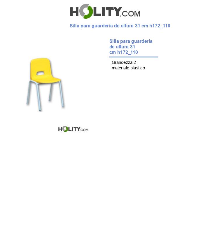 Silla para guardería de altura 31 cm h172_110