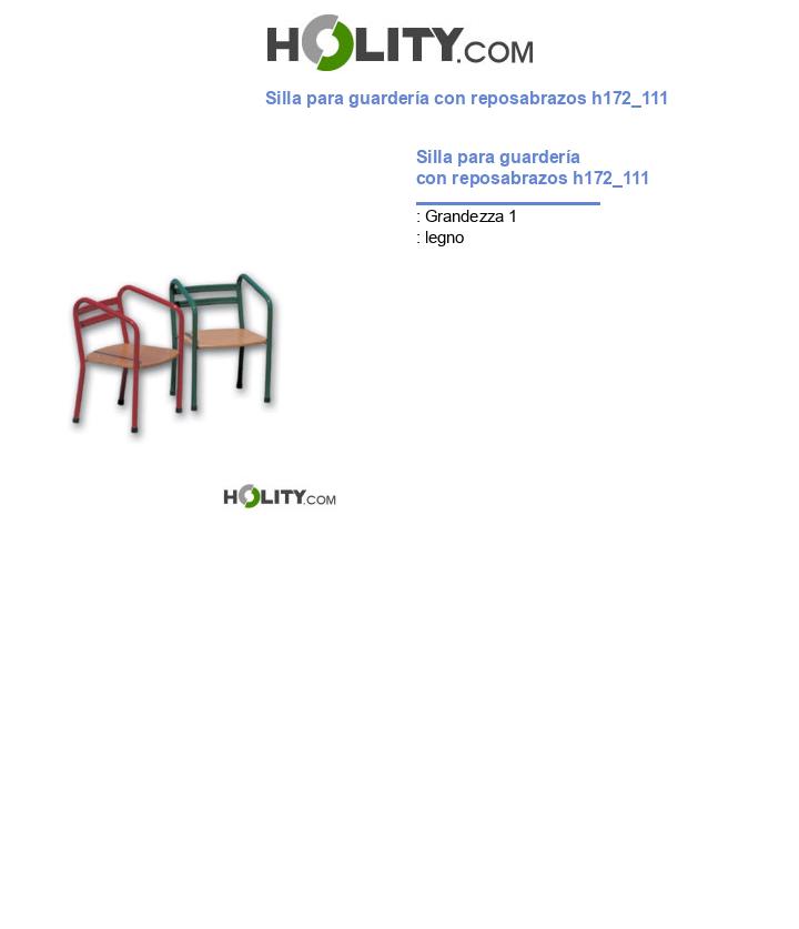 Silla para guardería con reposabrazos h172_111