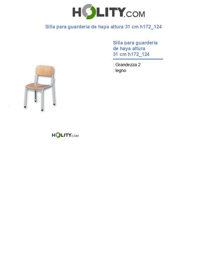 Silla para guardería de haya altura 31 cm h172_124