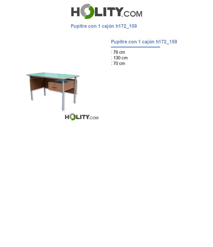 Pupitre con 1 cajón h172_159