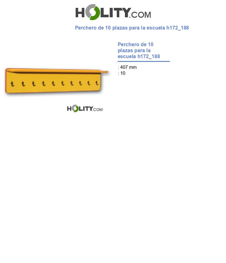 Perchero de 10 plazas para la escuela h172_188