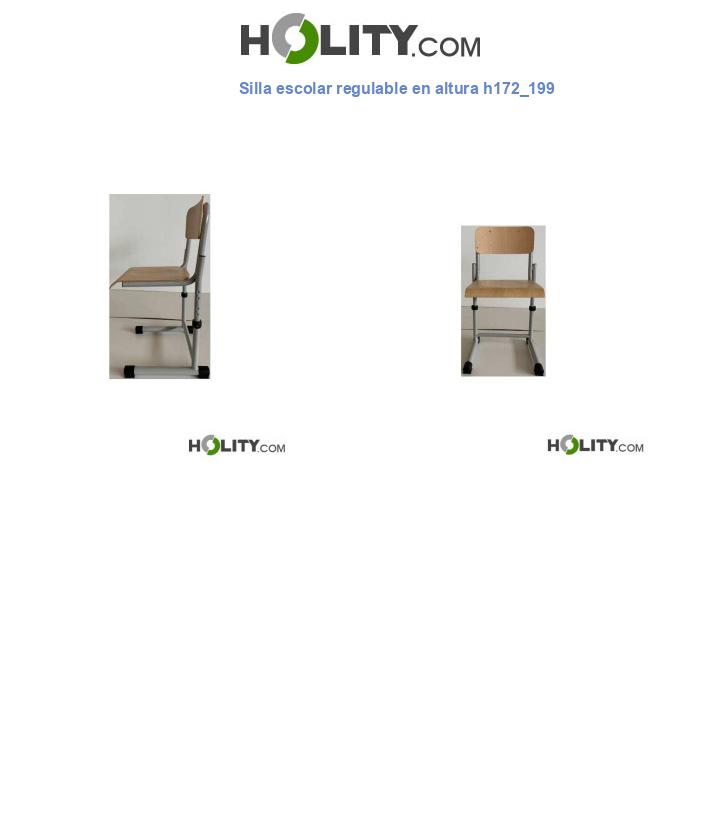 Silla escolar regulable en altura h172_199