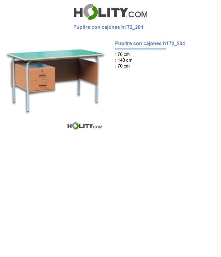 Pupitre con cajones h172_204