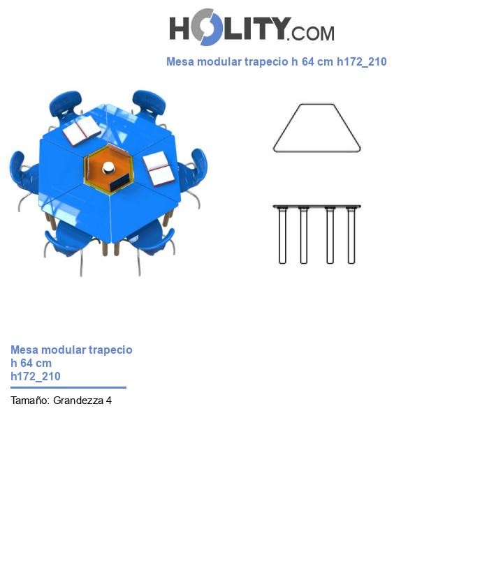 Mesa modular trapecio h 64 cm h172_210