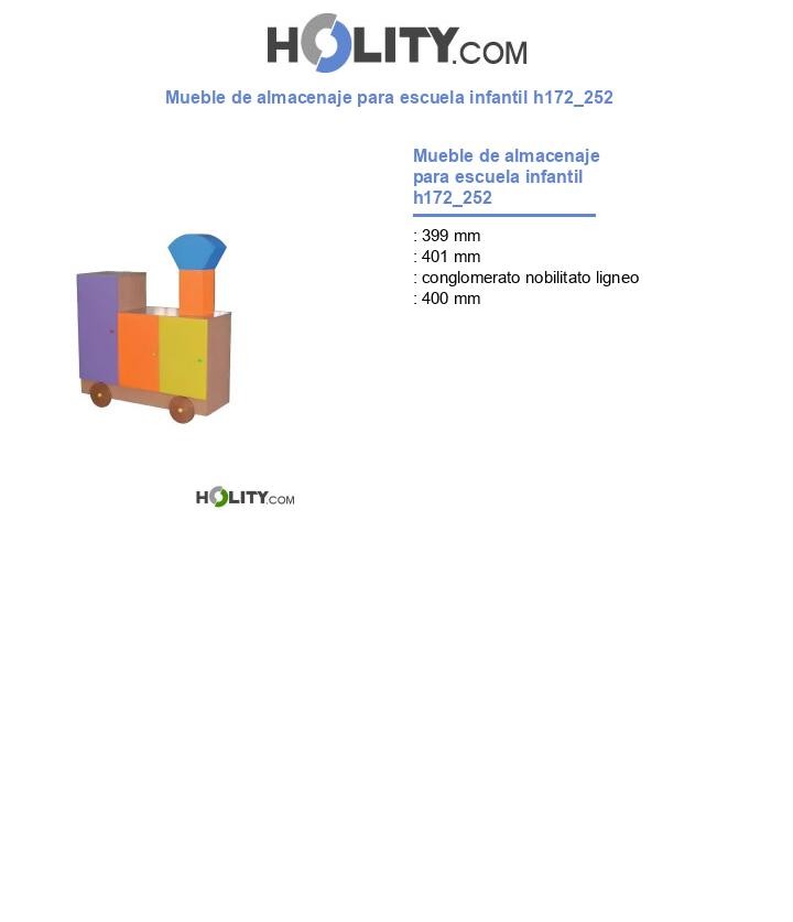 Mueble de almacenaje para escuela infantil h172_252