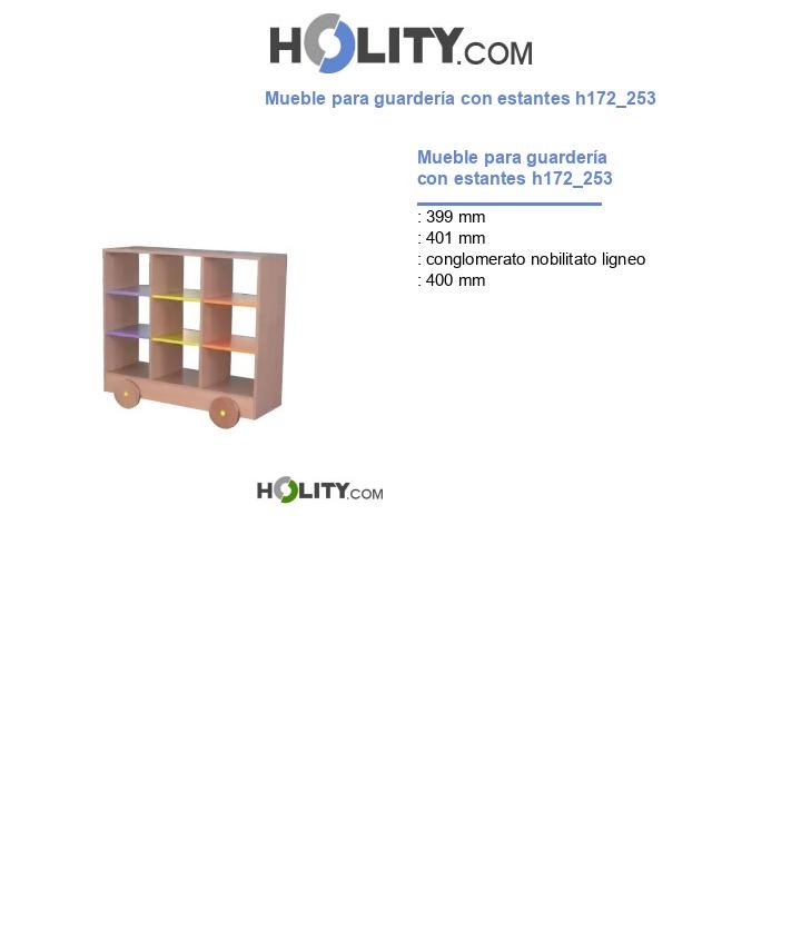 Mueble para guardería con estantes h172_253