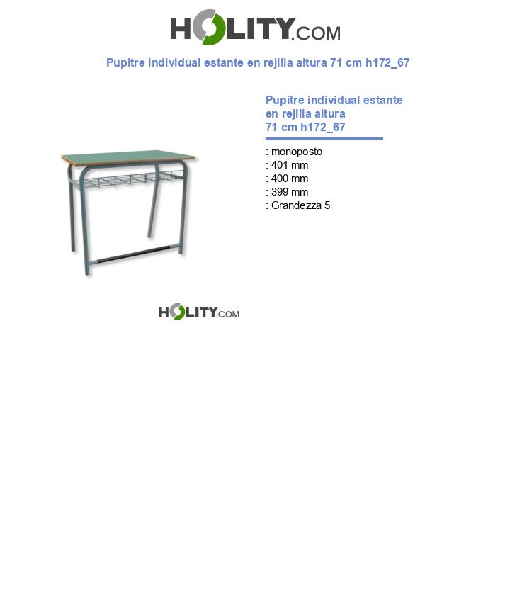 Pupitre individual estante en rejilla altura 71 cm h172_67