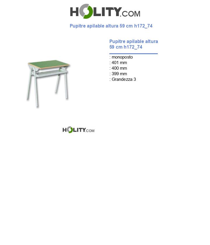 Pupitre apilable altura 59 cm h172_74