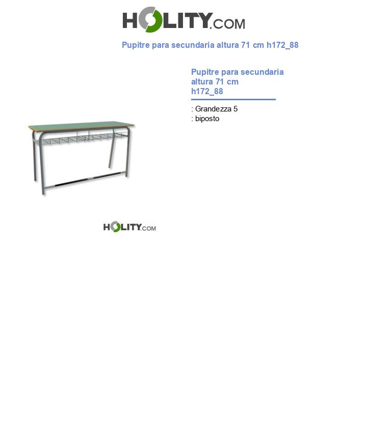 Pupitre para secundaria altura 71 cm h172_88