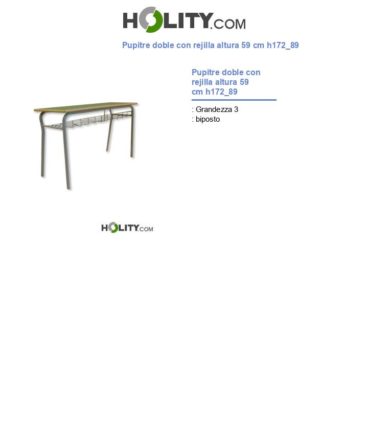 Pupitre doble con rejilla altura 59 cm h172_89