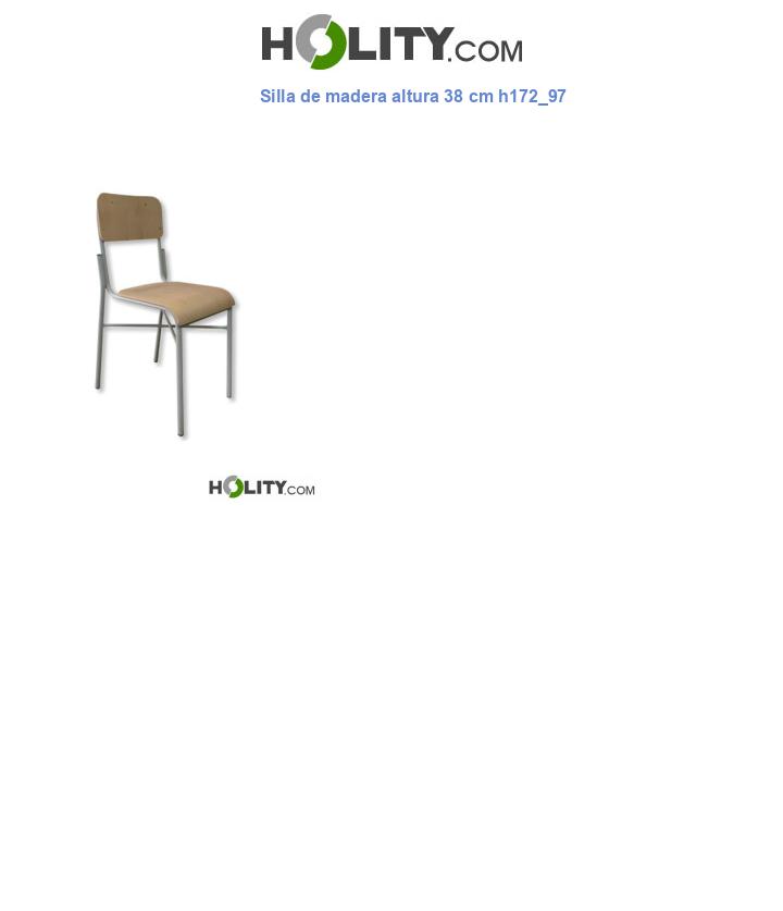 Silla de madera altura 38 cm h172_97
