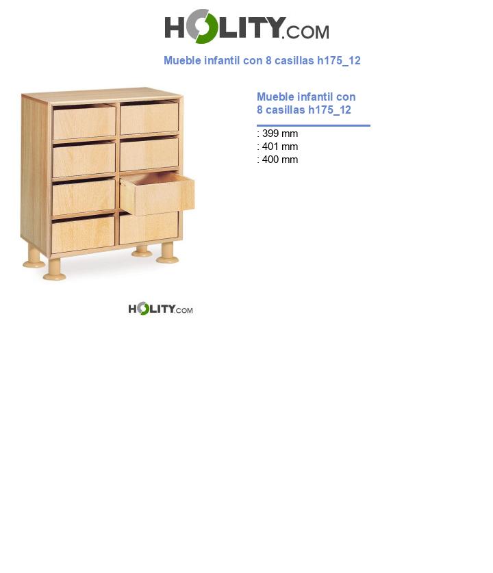 Mueble infantil con 8 casillas h175_12