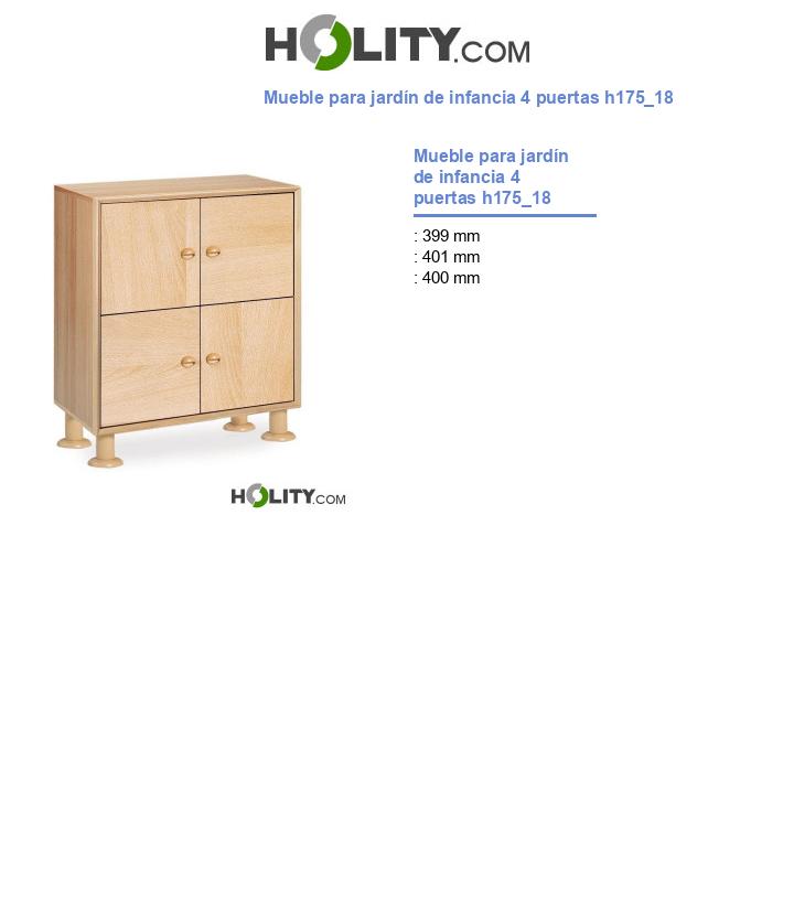 Mueble para jardín de infancia 4 puertas h175_18