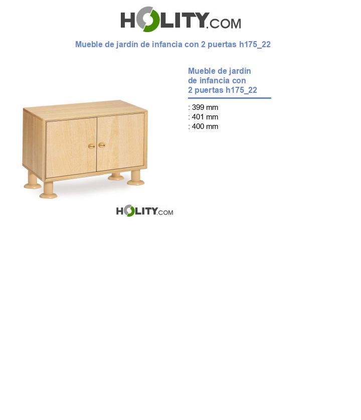 Mueble de jardín de infancia con 2 puertas h175_22