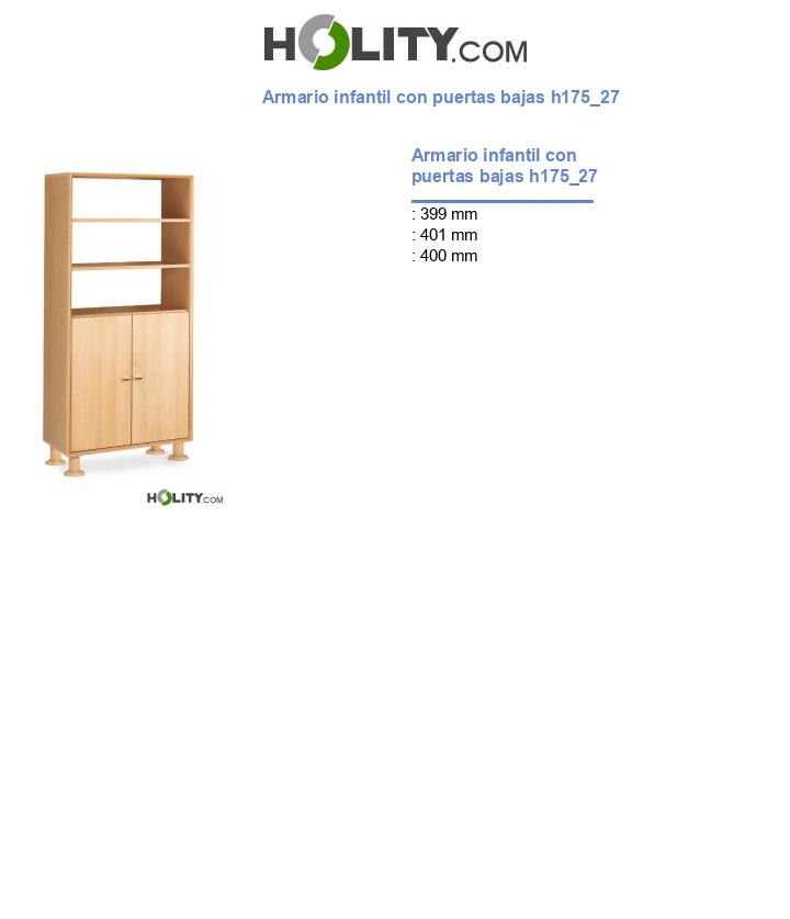 Armario infantil con puertas bajas h175_27