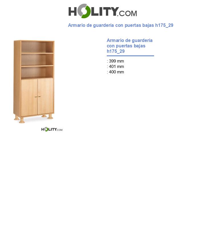 Armario de guardería con puertas bajas h175_29