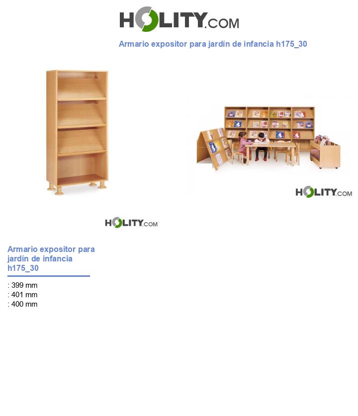 Armario expositor para jardín de infancia h175_30
