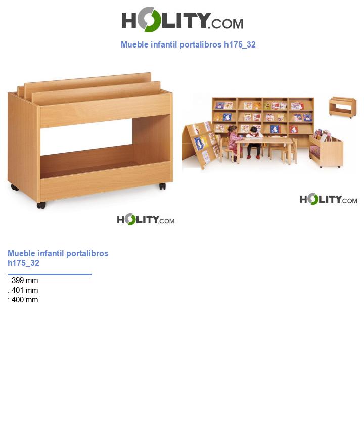Mueble infantil portalibros h175_32