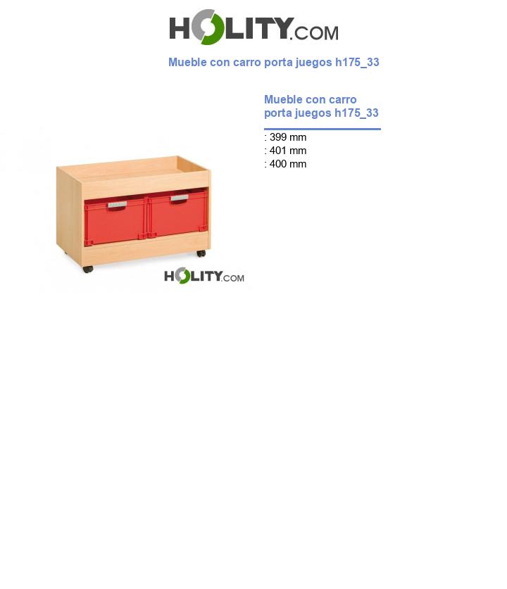 Mueble con carro porta juegos h175_33
