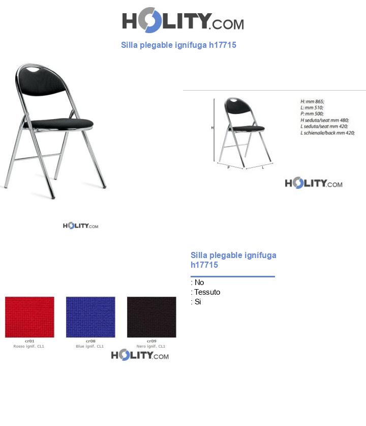 Silla plegable ignífuga h17715