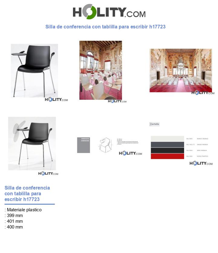 Silla de conferencia con tablilla para escribir h17723