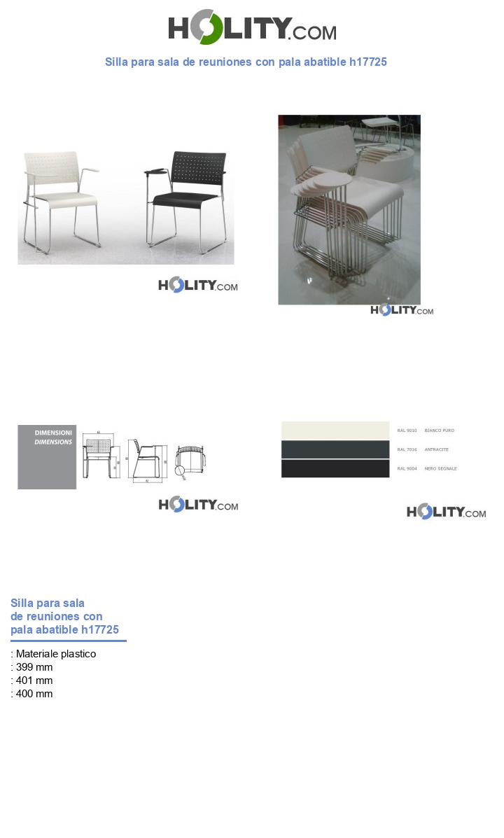 Silla para sala de reuniones con pala abatible h17725