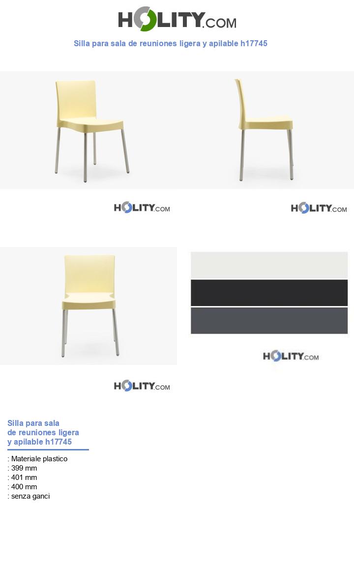 Silla para sala de reuniones ligera y apilable h17745