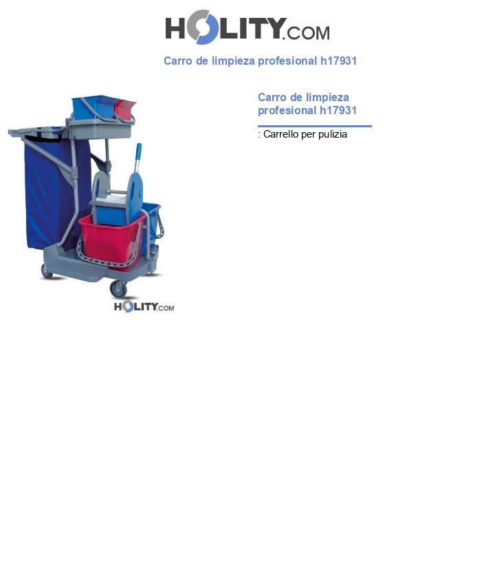 Carro de limpieza profesional h17931