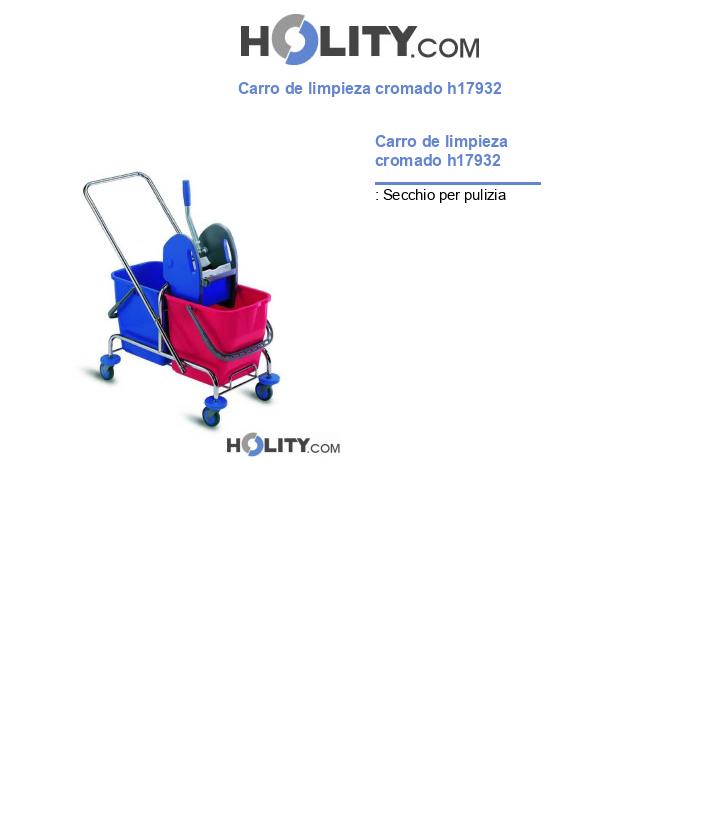 Carro de limpieza cromado h17932
