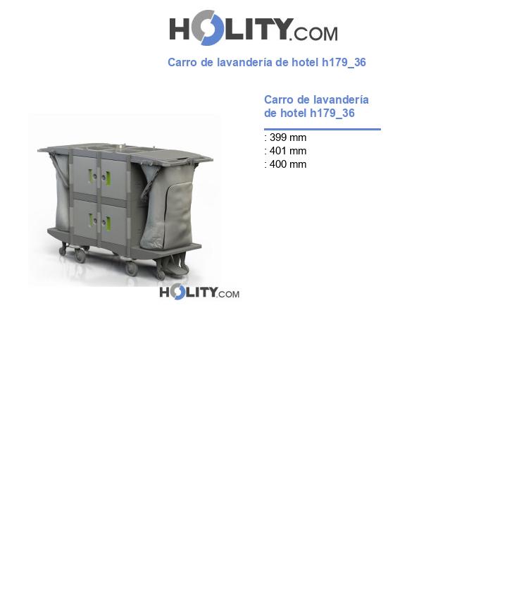 Carro de lavandería de hotel h179_36