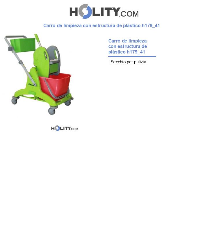 Carro de limpieza con estructura de plástico h179_41